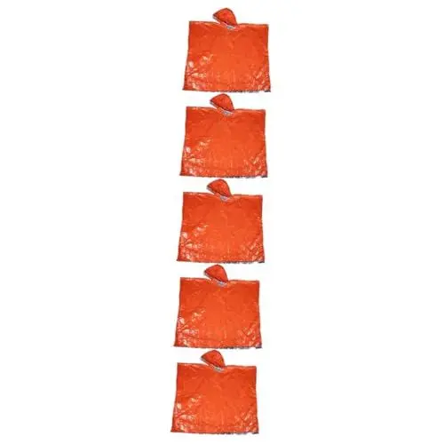 Produktbild: YARNOW 5st Notfall Warmer Regenmantel Dampfreiniger Wasserdichter Regenponcho Regenmantel Mit Kapuze Rettungsdecken Zum Überleben Regenjacke Anzug Mann Rucksack Polyesterfolie Erste-hilfe