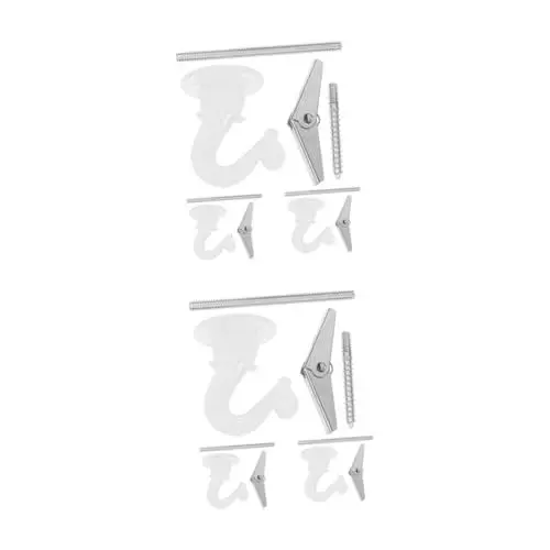 Produktbild: YARNOW 6 Sätze Deckenhaken Haken Zum Aufhängen Swag-haken Für Die Decke Hochleistungs-hakenkleber Hängende Pflanzgefäße Für Zimmerpflanzen Deckenanker Weiße Pflanzenhaken Zinklegierung