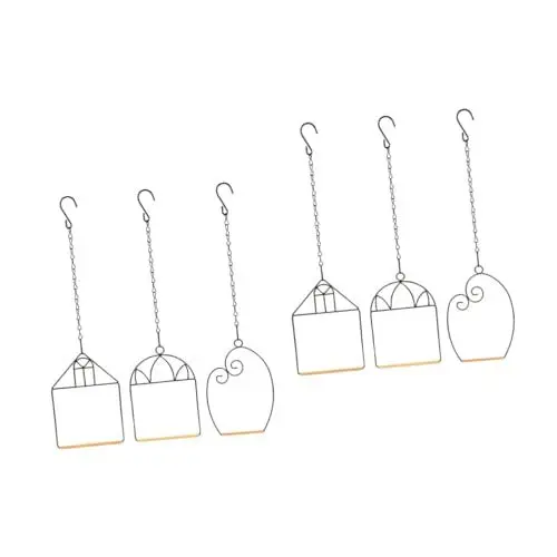 Produktbild: YARNOW 6 Sets Vogelsitzstangenständer Kolibrischaukel Tragbarer Metallrahmen Vogelschaukel Papagei Trainingsständer Rack Vogelbedarf
