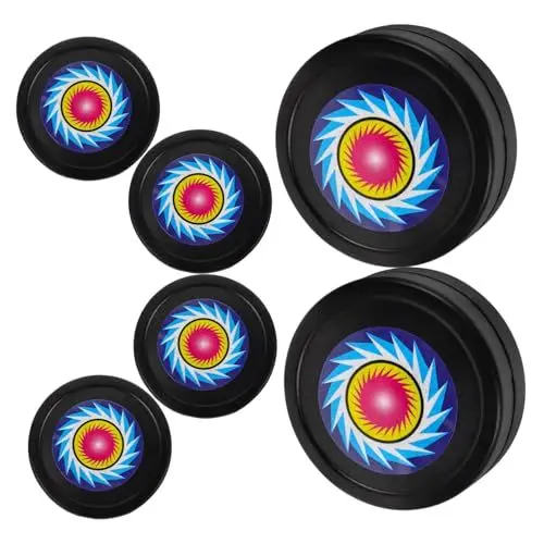 Produktbild: YARNOW 6 Stück Rasenhockey Hockeypucks Masse offizielle Eishockeypucks Eishockey-Ausrüstung Eishockey-Passant synthetische Eisplatten für Hockey Hallenhockey Kniehockeybälle Plastik Black