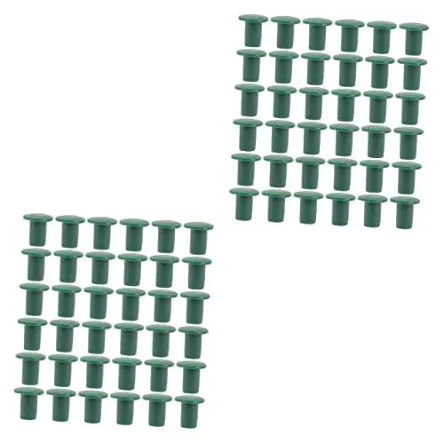 Produktbild: YARNOW 96 STK Bambusstangenset Für Den Garten Kappen Aus Bambusrohr Ersatzstockspitzen Stockgriffe Topper Augenschutz Aus Gartenrohr Gartenrohr-Topper PVC Hut Aus Bambus Draussen