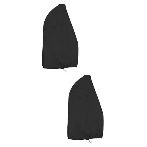 Produktbild: YARNOW Abdeckhaube Chutz Für Sessel Glockenspiel Bistro Zusammenklappbare Gartenstühle Sonnenliegen Für Den Garten Outdoor-küche Stuhlhussen Wasserdicht Ei Black Polyester (polyester)
