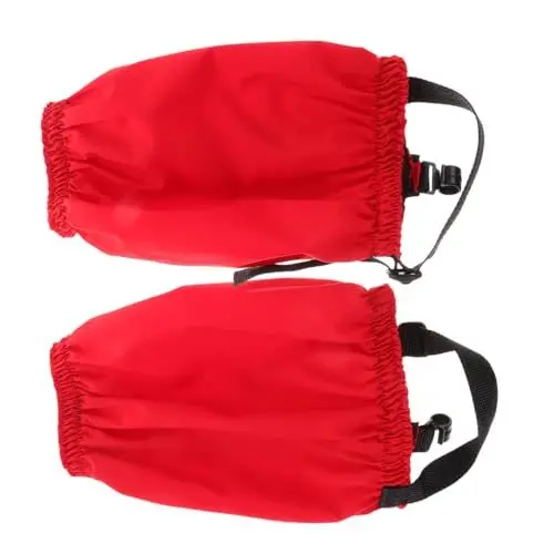 Produktbild: YARNOW Wandern Bein Gamaschen Boot Gamaschen für Schnee Schlamm Einstellbare Fuß Strap Rot Paar Outdoor