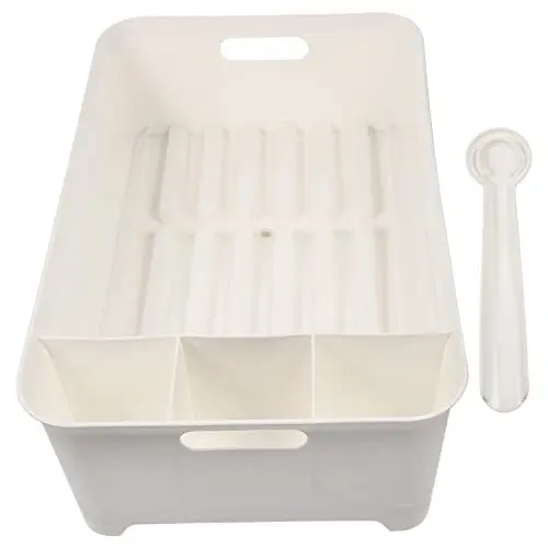 Produktbild: YARNOW Besteck Abtropfgestell Amerikanische Gier Utensil Inglorious Nickelback Geschirrtrockner Für Die Küche Dra Geschirrkorb Putzfrau Abtropfkorb Tellerform Weiß Baby Plastik