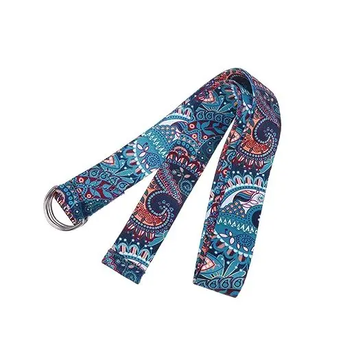Produktbild: YARNOW Dehnband Zugband Yoga-Verlängerungsgurt Yoga-Stretchgürtel Gurt verlängern Strecken Sportgürtel Gürtelring Verlängerungsband Fitness Stretchband