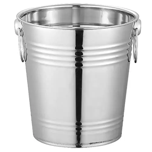 Produktbild: YARNOW Eiskübel Aus Edelstahl Bar-eiskübel Eiskübel Für Getränke Bier Eiskübel Großer Eiskübel Weinkühler Eimer Bar-eiswürfelhalter Eis Eimer Metall 16c Rostfreier Stahl Vorratsbehälter
