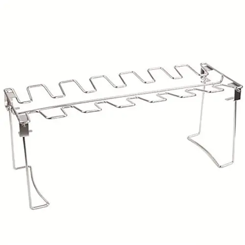Produktbild: YARNOW Klappbarer Hähnchenschenkelgrill Hähnchenzubehör Hähnchenraucherständer Hühnerstallzubehör Campingzubehör Edelstahlgrill Klappgrill Hähnchenflügelgrillgestell Grillgestell