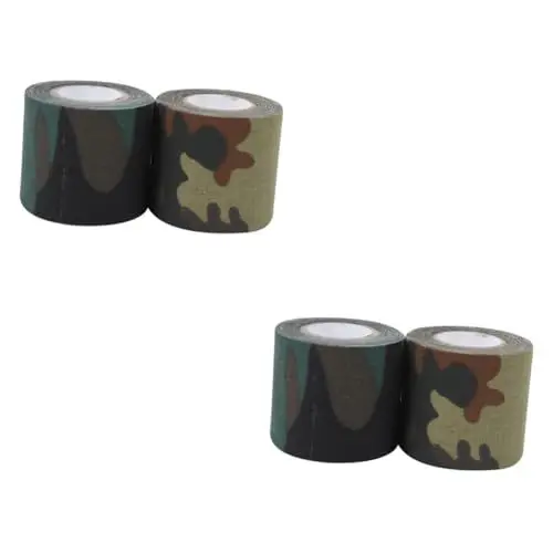 Produktbild: YARNOW 4stücke Camouflage Klebeband Aus Vliesstoff Selbstklebend Wasserfest Für Outdoor-aktivitäten Zum Schutz Von Ausrüstung Und Zubehör Dekorativ Für Taschenlampen Und Kameras