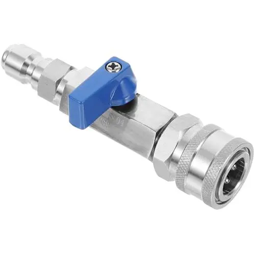Produktbild: YARNOW Küchenspülventil Kugelhahn Waschmaschine Hochdruck Hochdruckventil Schnellkupplungsanschlüsse Für Hochdruckreiniger Autopumpe 3/8 Wasserventil Rostfreier Stahl Wasserrohr