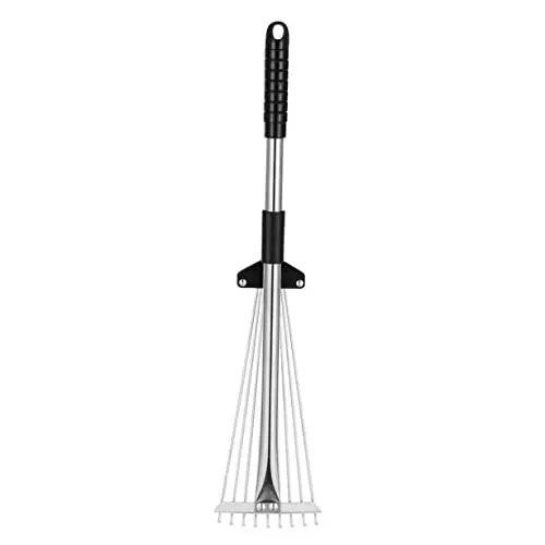 Produktbild: YARNOW Gartenrechen Aus Metall Einziehbare Blattrechen Verstellbares Metallwerkzeug Grasreiniger Für Gartenbedarf Robust Und Langlebig