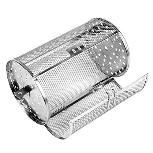 Produktbild: YARNOW Pommes Trommel Grillkäfig Drehspieß Edelstahl Rotisserie Grill R?Ster Trommeln Ofen Korb Braten Backofen Backen für Erdnuss Getrocknete Mutter Kaffee Bohnen BBQ Silber
