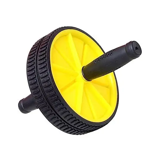 Produktbild: YARNOW Bauchtrainingsrolle Bauchrad Fitnessgerät Übungsrolle Bauchmuskeltrainer