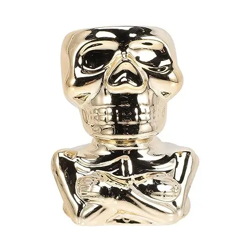 Produktbild: YARNOW Saftige Topfpflanze Halloween-pflanztopf Halloween-blumenvase Statue des Menschlichen Kopfes Gothic Stifthalter Realistische Schädelfiguren Haushalt Keramik Dekorationen