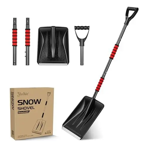 Produktbild: Schneeschaufel Abnehmbarer Eiskratzer Mit Komfortgriff Teleskopische Schneeschaufel Für Camping Und Outdoor-aktivitäten Leichte Und Tragbare Schneeräumer Für Wintereinsätze