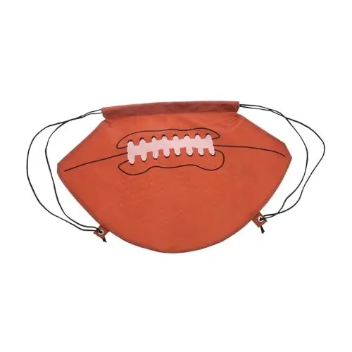 Produktbild: YARNOW Sportrucksack Fußball-kordelzugbeutel-partygeschenke Baseballarmband Für Frauen Packtasche American-Football-Tasche Fußballtaschen Für Ausrüstung Fußball-snacktüten Brown Polyester