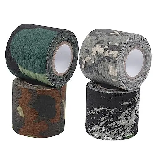 Produktbild: YARNOW 4stücke Camouflage-tape Für Outdoor-einsätze Multifunktionales Selbsthaftendes Gewebeband Verschiedenen Tarnmustern Zur Notfallversorgung Und Wundverbände