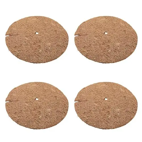 Produktbild: YARNOW Topfpflanzen Zimmerpflanzen Mulch Ring Tree Protector Matte: Kokosfasern 4 Stücke Coir Tree Ring Mats Baum Scheibe Abdeckung für Innen im Freien Indoor Plants Indoor Plants
