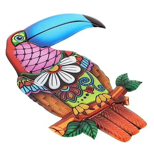 Produktbild: YARNOW Toucan Wanddekoration Bunte Vogel Wandkunst Für Innen Und Außenbereiche Exklusive Wanddeko Für Garten Und Terrasse Kreative Wandverzierung Aus