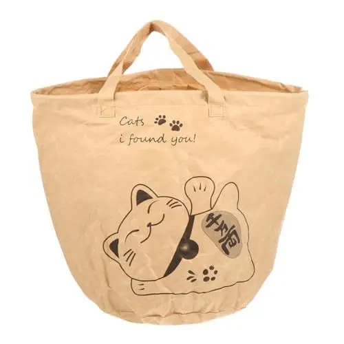 Produktbild: YARNOW Katzen-Reisetasche Haustier-Tragetasche Für Katzen Kraftpapier Katzentragetasche Bequem Heimtierbedarf