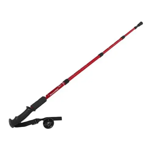 Produktbild: YARNOW Wanderstock Wanderstöcke Für Senioren Wanderausrüstung Für Männer Trekkingstock Gehstock Spazierstöcke Für Männer Kletterstöcke Bergsteigerstock Spazierstock Für Männer Rot Gummi