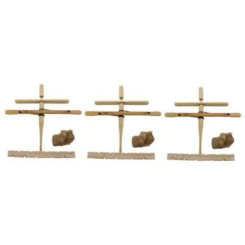 Produktbild: YARNOW 3 Sets Holz Natürliche Holz Feuer Marker Feuer Bogen Bohrer Kit Für Outdoor
