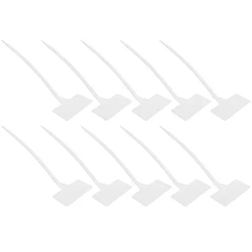 Produktbild: YARNOW Weiße Pflanzgefäße Blumenpreisschild Stecketiketten zum Beschriften Pflanzenstecker 10 Stücke Pflanzschilder Pflanzenschilder T- Form zum Beschriften für Topfkr? Gartenmarkierung