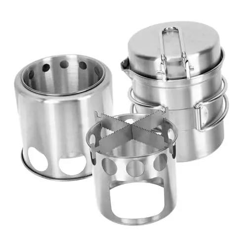 Produktbild: YARNOW 1 Set Camping Topf Set Gas Herd Camping Kochen Utensilien Für Trekking Wandern