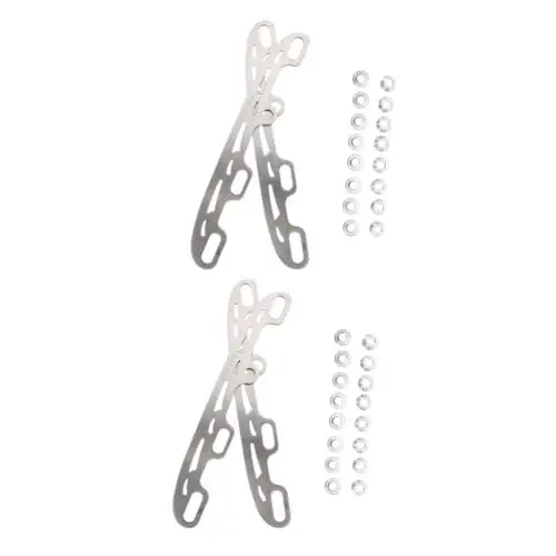 Produktbild: YARNOW Zubehör Für 2 Sätze Schlittschuhe Teile für Rollschuhe Eishockey-Klingen skaten versorgung Skating-Ersatzkufen ersetzen Komponente Kugelmesser Rollschuhlaufen Zubehör Eine Armatur