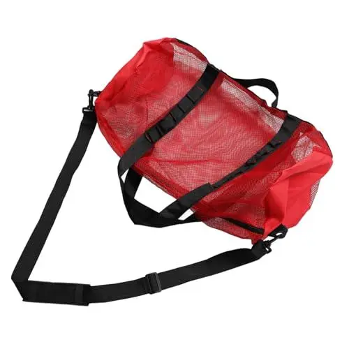 Produktbild: YARNOW Zylindrische Strandtasche Tragetasche Strandtasche Große Strandtasche Strandtasche Mit Großem Fassungsvermögen Strandtasche Netz Pooltaschen Für Damen Netz Strandtaschen