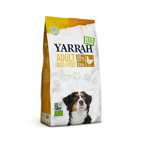 Produktbild: YARRAH Adult Nahrhaftes Bio-Trockenfutter für Hunde – für alle Erwachsenen Hunde | Exquisite Biologische Hundebrocken mit Huhn, 15kg | 100% biologisch & frei von künstlichen Zusätzen