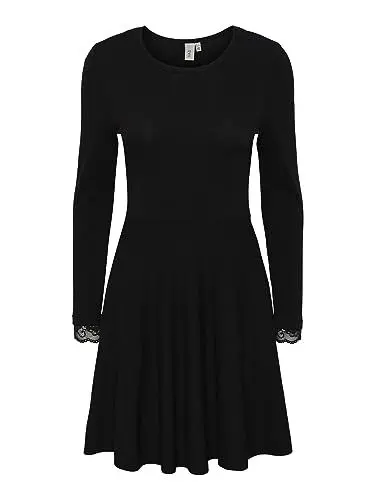 Produktbild: Y.A.S Damen YASBECCO LS Knit Dress S. NOOS Strickkleid, Black, S