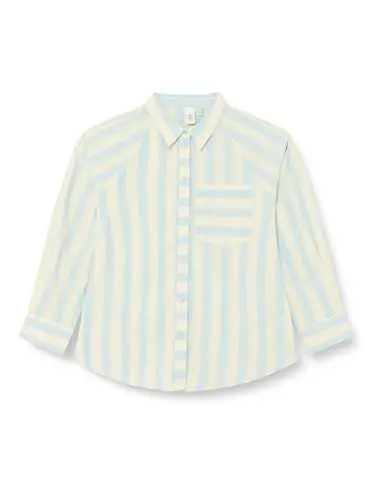 Produktbild: Y.A.S Damen YASMONDAY LS Shirt S. NOOS Langarmbluse, Whitecap Gray/Stripes:Clear Sky, M