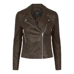 Produktbild: Y.A.S Damen YASSOPHIE Leather Jacket NOOS Lederjacke, Chicory Coffee, M