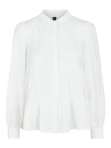 Produktbild: YAS Damen Yaspala S. Noos L S Shirts, Star White, M EU