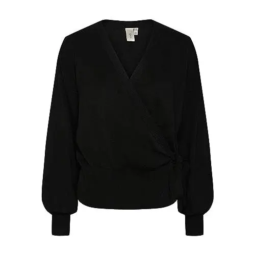 Produktbild: Y.A.S YAS Wickelpullover Damen, Schwarz, L