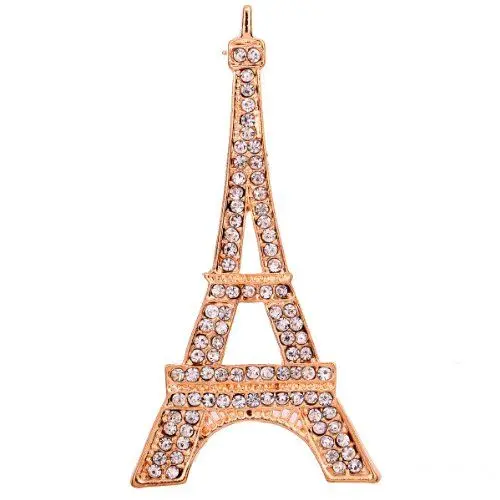 Produktbild: Yazilind Schmuck-Geschenk Rose Gold Glaring Kristall eiffelturm Broschen und Pins Klassiker für Frauen & Mädchen