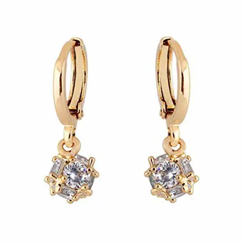 Produktbild: YAZILIND Schmuck Charme 18 Karat vergoldet Cubic Clear Crystal baumeln Ohrringe für Frauen