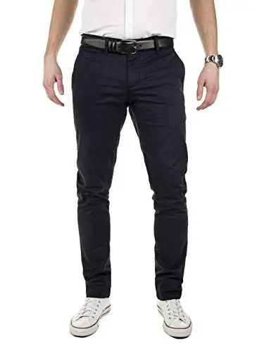 Produktbild: Yazubi Herren Chino Hose Dustin - Chinohose mit Gürtel, Blau (Night Sky 4R193924), W29/L34