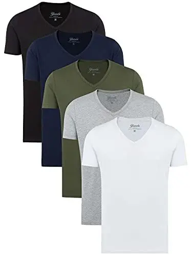 Produktbild: Yazubi Mythic - Herren Shirts Mit V-Ausschnitt - T-Shirts Tshirt Kurzarm Set In Mehreren Farben 5er Pack, Mix (mix1), M
