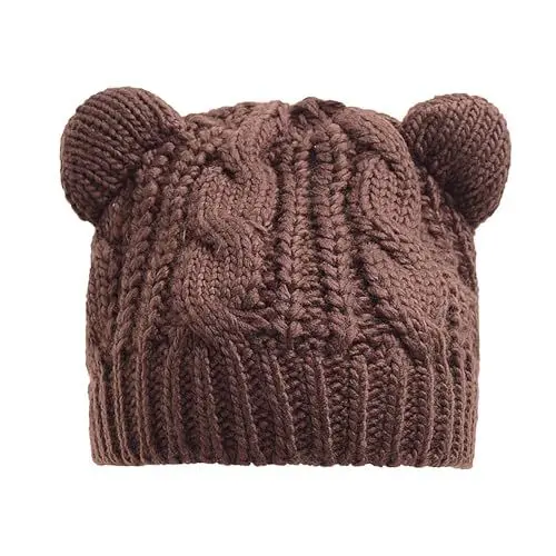 Produktbild: YCBMINGCAN Beanie Damen Winter Dünn Anker Einfarbige, lässige, modische - und Wintermütze aus warmer Wolle für Herren und Damen Mützen (Coffee, One Size)
