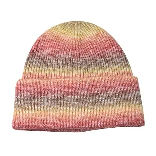 Produktbild: YCBMINGCAN Beanie Damen Winter Dünn Anker Regenbogen-Drahtziehdreieck geprägtes reflektierendes Vinyl-Kunstleder für die Herstellung von Schuhoberteilen, Kleidung, Handtaschen (Orange, One Size)