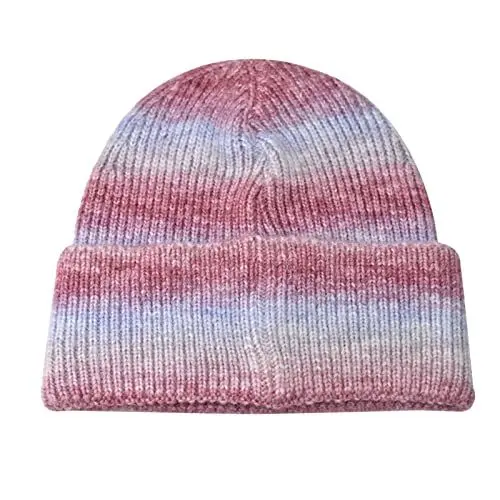 Produktbild: YCBMINGCAN Beanie Damen Winter Dünn Anker Regenbogen-Drahtziehdreieck geprägtes reflektierendes Vinyl-Kunstleder für die Herstellung von Schuhoberteilen, Kleidung, Handtaschen (Red, One Size)