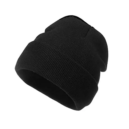 Produktbild: YCBMINGCAN Beanie Mütze Damen Strickmütze Farbe Hüte für Erwachsene Woolen warm halten Baseballmütze Frauen Geschenk (Black, One Size)