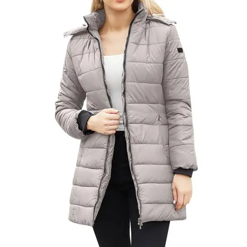 Produktbild: YCBMINGCAN Damen Wintermäntel Lang Reversibel Mit Gefüttert Damen Mantel Elegant Steppjacke Damen Lang Warmer Wintermantel Damen Wintermantel Damen Grosse Grössen