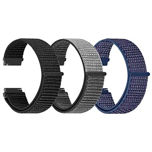 Produktbild: YCHDDER Fabric Nylon Uhrenarmbänder,16mm 18mm 19mm 20mm 22mm Schnellverschluss Armband Verstellbare Aatmungsaktive Gewebte Sportbänder Ersatzarmband für Herren Damen