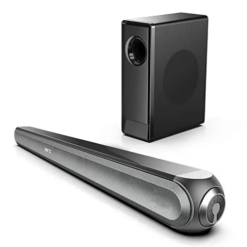 Produktbild: YCLZY Dolby Soundbar für TV Gerät, 2.1 Kanal Soundbar mit Wireless Subwoofer, 8 EQ-Modi,TDeep Bass, 3D Surround Sound unterstützt Bluetooth 5.0, Optisch, AUX,HDMI CEC,USB, SNII