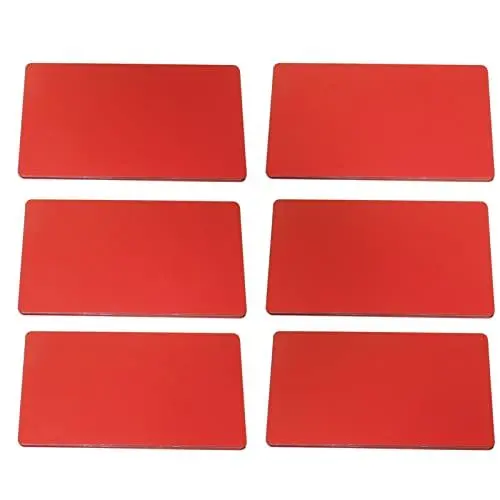 Produktbild: Yctze 0 Stück Aluminium-Visitenkartenrohlinge Zum Gravieren, Visitenkarten-Visitenkarten-Gravurmaschine, Visitenkarten-Gravur (Rot)