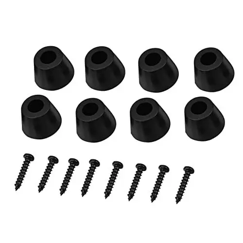 Produktbild: Yctze Anti-Vibrations-Gummifüße, Basispolster, Ständer für Lautsprecher, Gitarrenverstärker, Subwoofer, Soundbar, 4 Paar 30 X 20 Mm mit Schrauben – Verbessern Sie das Audioerlebnis