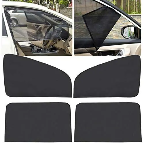 Produktbild: Yctze Auto-Seitenfenster-Sonnenschutz, Schutz, Sonnenschutz, Magnetische Netzabdeckung, 4 Stück (Black)