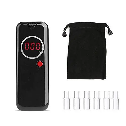 Produktbild: Yctze Auto Alkoholtester Tragbarer Policer Alkoholtester Digitaler Atemanalysator LCD-Detektor Kfz-Außenzubehör (Black)